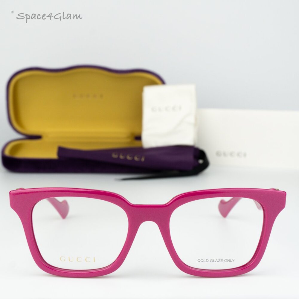 BRAND NEW Gucci GG1728O 004 Red Pink Square Women Eyeglasses GG 1728O - Picture 2 of 7